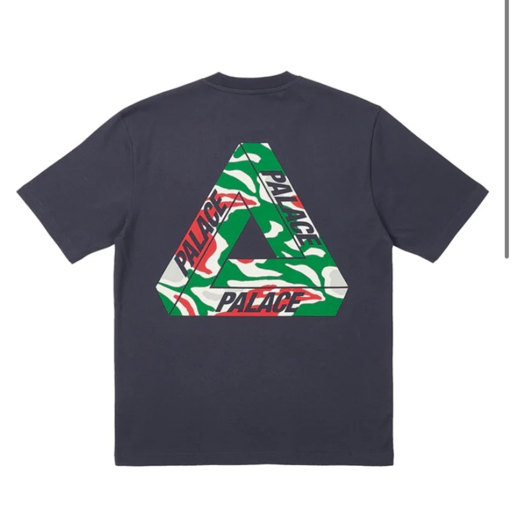 PALACE Jungle Camo Navy Tri-Ferg T-Shirt